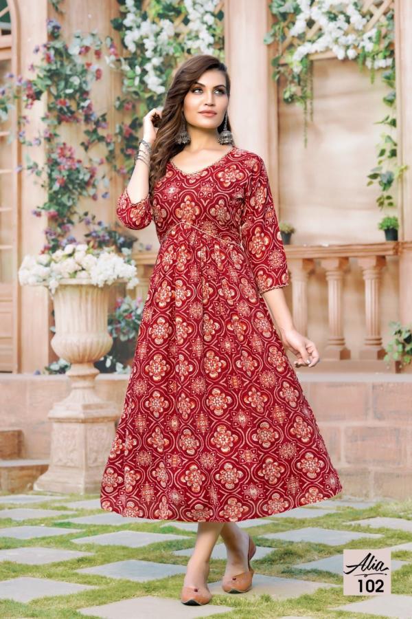 Hirwa Alia Rayon Exclusive Designer Kurti Collection